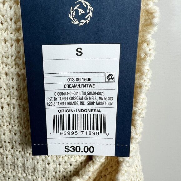 Universal Thread Beige Cotton Crochet Knit Sleeveless Romper Sz S NWT - Picture 9 of 14